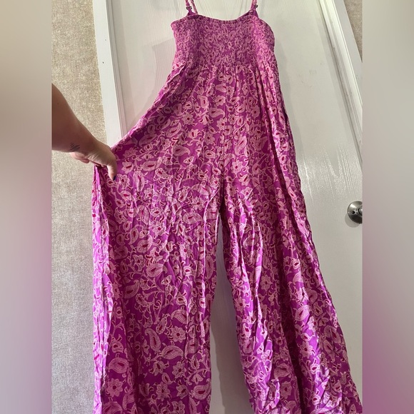 Knox Rose - Pink Floral Strapless Jumpsuit - Picture 8 of 12